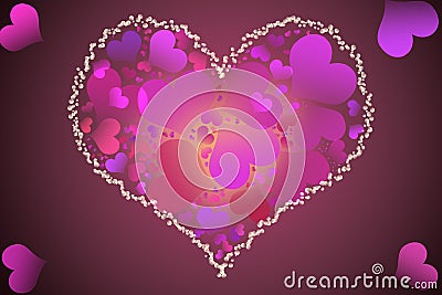 Many beautiful Red Clipart Heart Stock Photo