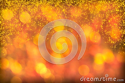 Beautiful Red Golden Background Starlight Twinkles Sparkles Stock Photo