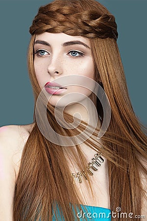 https://thumbs.dreamstime.com/x/beautiful-red-haired-woman-puffy-lips-portrait-girl-hair-braid-effect-ambre-photo-shot-studio-39172098.jpg