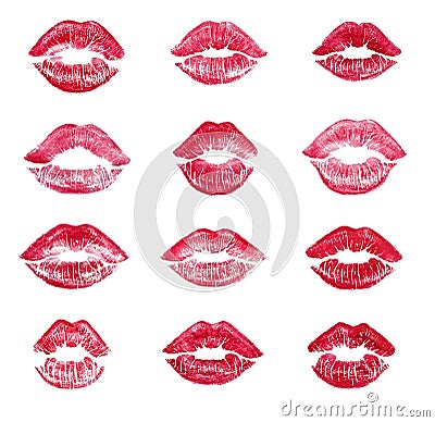 Beautiful red lips Stock Photo