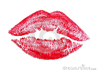 Beautiful red lips Stock Photo