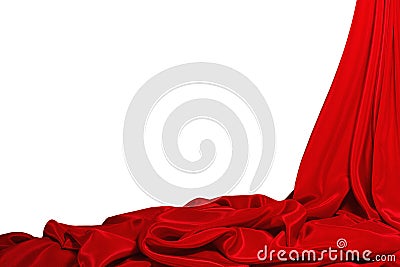 Beautiful red silk background Stock Photo