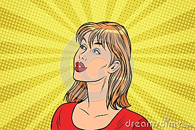 Beautiful redhead woman Vector Illustration