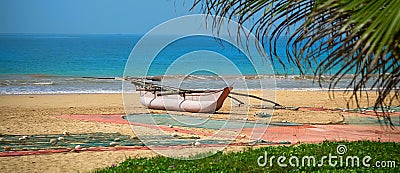 Beautiful relaxing scenery of asian tropical island Stock Photo