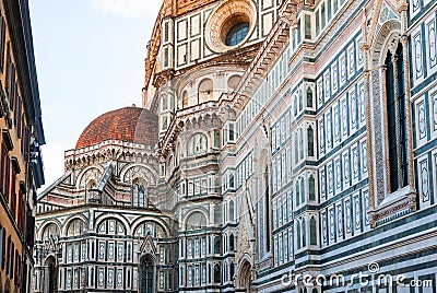 Beautiful renaissance cathedral Santa Maria del Fiore in Florence. Stock Photo