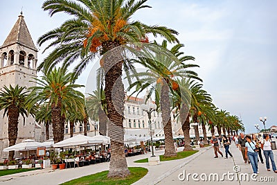 Beautiful resort along Dalmatian Coast Editorial Stock Photo