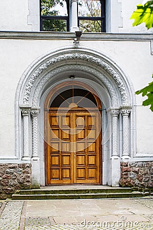 Beautiful retro front door Stock Photo