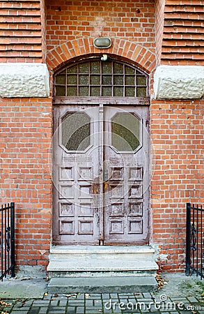 Beautiful retro front door Stock Photo