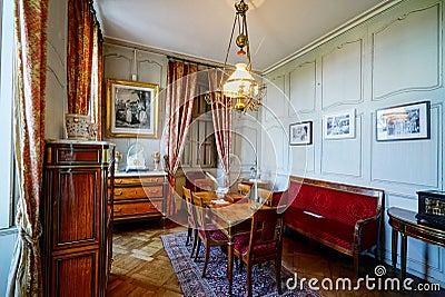 Beautiful rich classic interior of XIX century Editorial Stock Photo