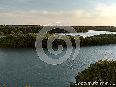 beautiful river called AracatiaÃ§u on the Brazilian coast Stock Photo