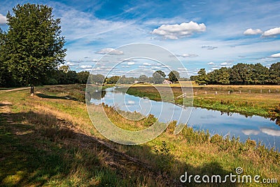 Beautiful river view at the Regge the Netherlands Stock Photo