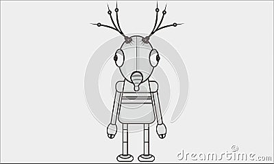 Beautiful robot Stock Photo