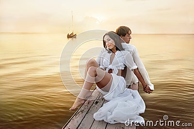 Beautiful romantic couple Stock Photo