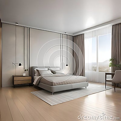 Beautiful room interior - ai generated image Stock Photo