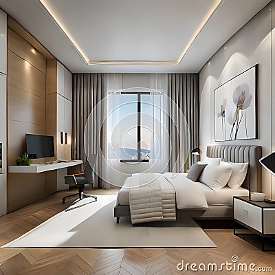 Beautiful room interior - ai generated image Stock Photo