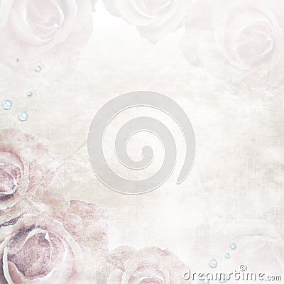 Beautiful Roses wedding Background Stock Photo