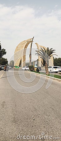 Beautiful Roundabout Towers In Lahore Pakistan Editorial Stock Photo