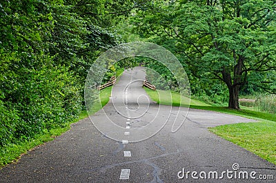 Beautiful running path at Brown County state park Indiana USA Stock Photo