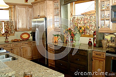 Beautiful rustic kitchen Stock Photo