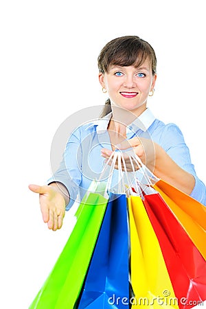 Beautiful sales associate Stock Photo