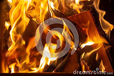 Beautiful and at the same time dangerous fire Stock Photo