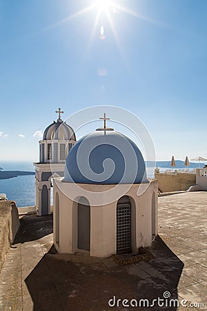 Beautiful Santorini island detail, Greece Stock Photo
