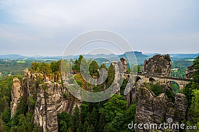 Beautiful Saxon Switzerland in the east of Germany, Saxon Stock Photo