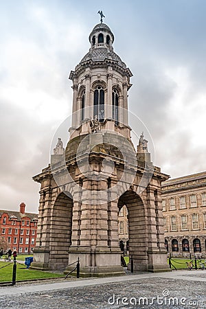 Beautiful scene daylight Dublin Ireland capital landscape city urban area old town modern office building Stock Photo