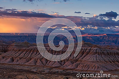 Zhada Soil Forest and Ruins of Guge Kingdom Stock Photo