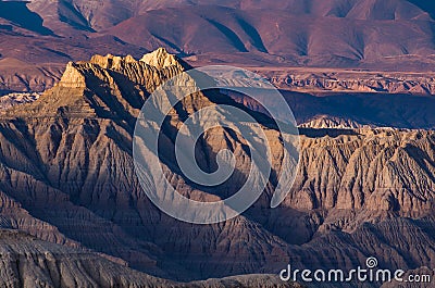 Zhada Soil Forest and Ruins of Guge Kingdom Stock Photo