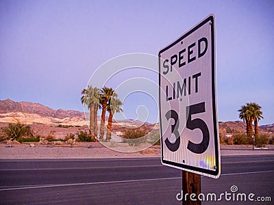 Beautiful scenery at Death Valley National Park California - DEATH VALLEY - CALIFORNIA - OCTOBER 23, 2017 Editorial Stock Photo