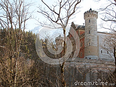 Neuschwanstein is one of the most famous castles and palaces in Europe Stock Photo