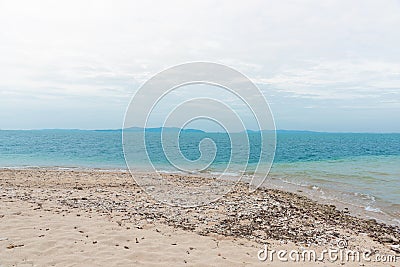 Beautiful scenery of the sea and Koh Samet Island at Khao Laem Ya-Mu Ko Samet National Park ,Thailand Stock Photo