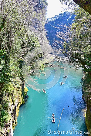 Beautiful Scenery of Takachiho Gorge Editorial Stock Photo