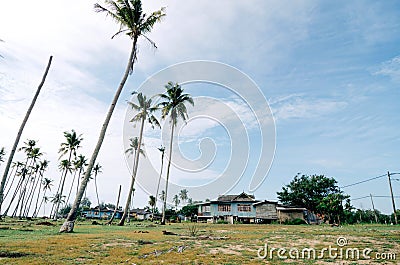 Beautiful scenery traditional fisherman village located in Terengganu, Malaysia Stock Photo