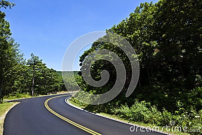 Beautiful scenic country road Stock Photo