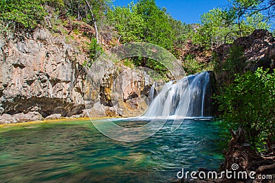 Beautiful Scenic Waterfall Stock Photo