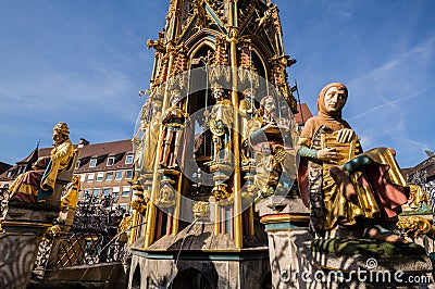 Beautiful Schoner Brunnen fountain Stock Photo