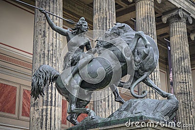 Beautiful sculpture near the Old Museum Altes Museum in Berlin, Germany Stock Photo