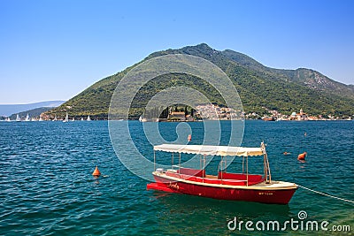 Beautiful sea view. Kotor bay in Montenegro Stock Photo