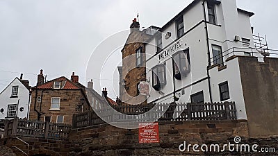 The Bay Hotel, Robin Hoods Bay Editorial Stock Photo