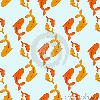 Beautiful seamless pattern with colorful sea fishes marine underwater aquarium animals fishing life ocean water vector Vector Illustration