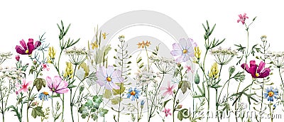 Watercolor floral pattern Stock Photo