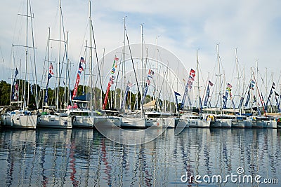 Beautiful seascape, Hvar and Split Channel. Traveling, yachting, Editorial Stock Photo