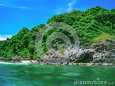 Beautiful seascape with Koh talu island rayong city, Stock Photo