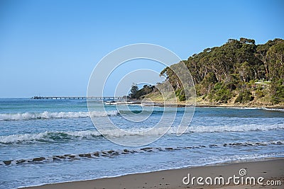 Beautiful seascape at Lorne beach Stock Photo