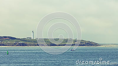 Coastline with lighthouse Hirtshals Denmark Stock Photo