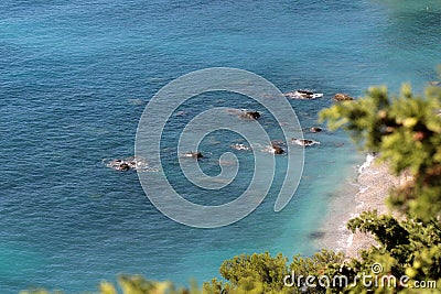 Beautiful seaside seen from above Stock Photo