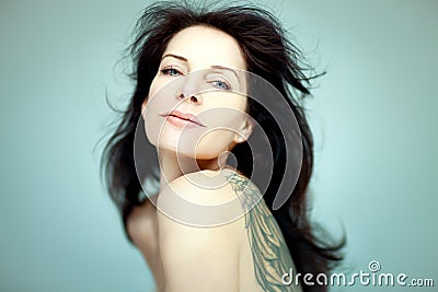 Beautiful self confident middle aged woman Stock Photo