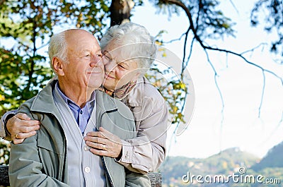 Beautiful senior couple Stock Photo